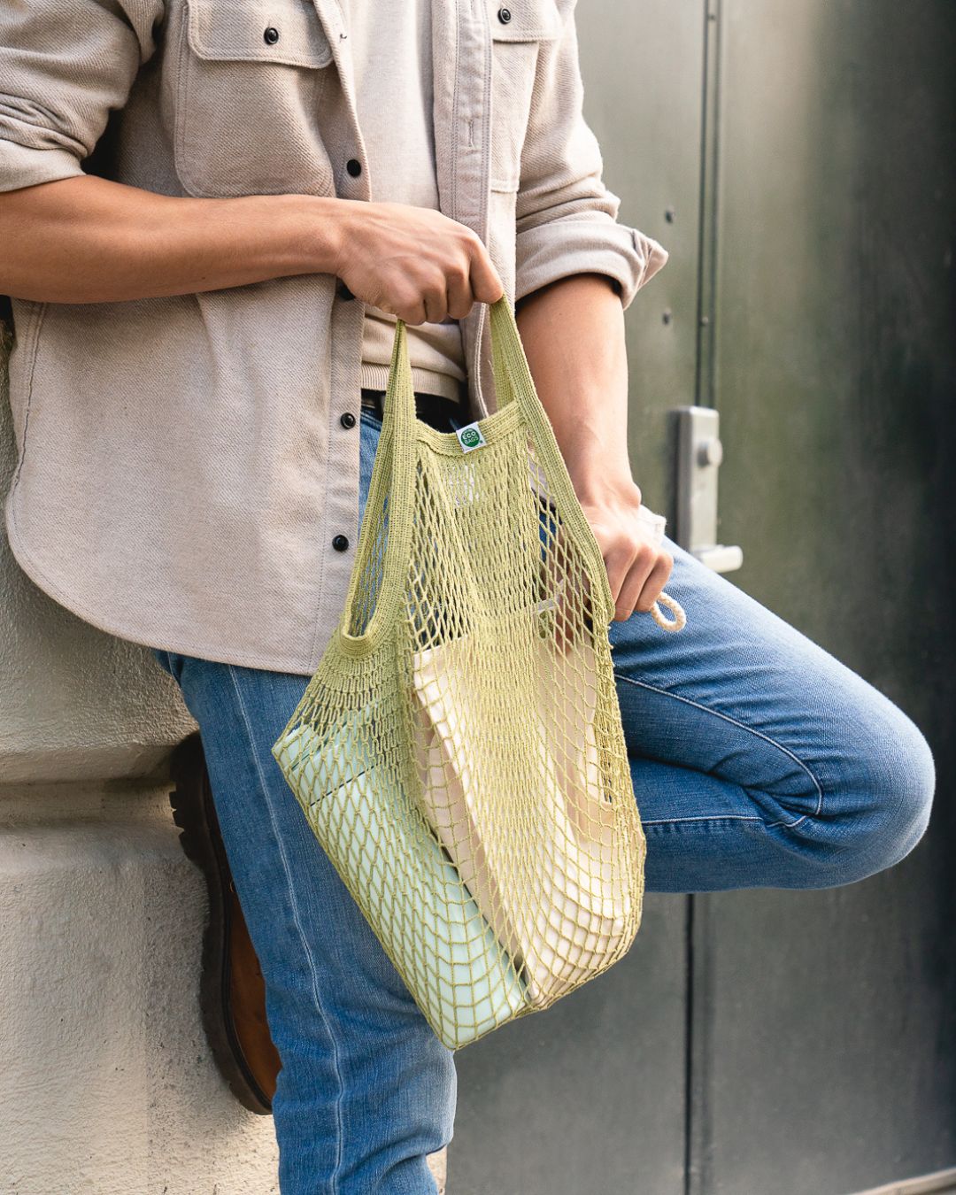 Natural Cotton Tote Handle String Bag - Variety Sets.