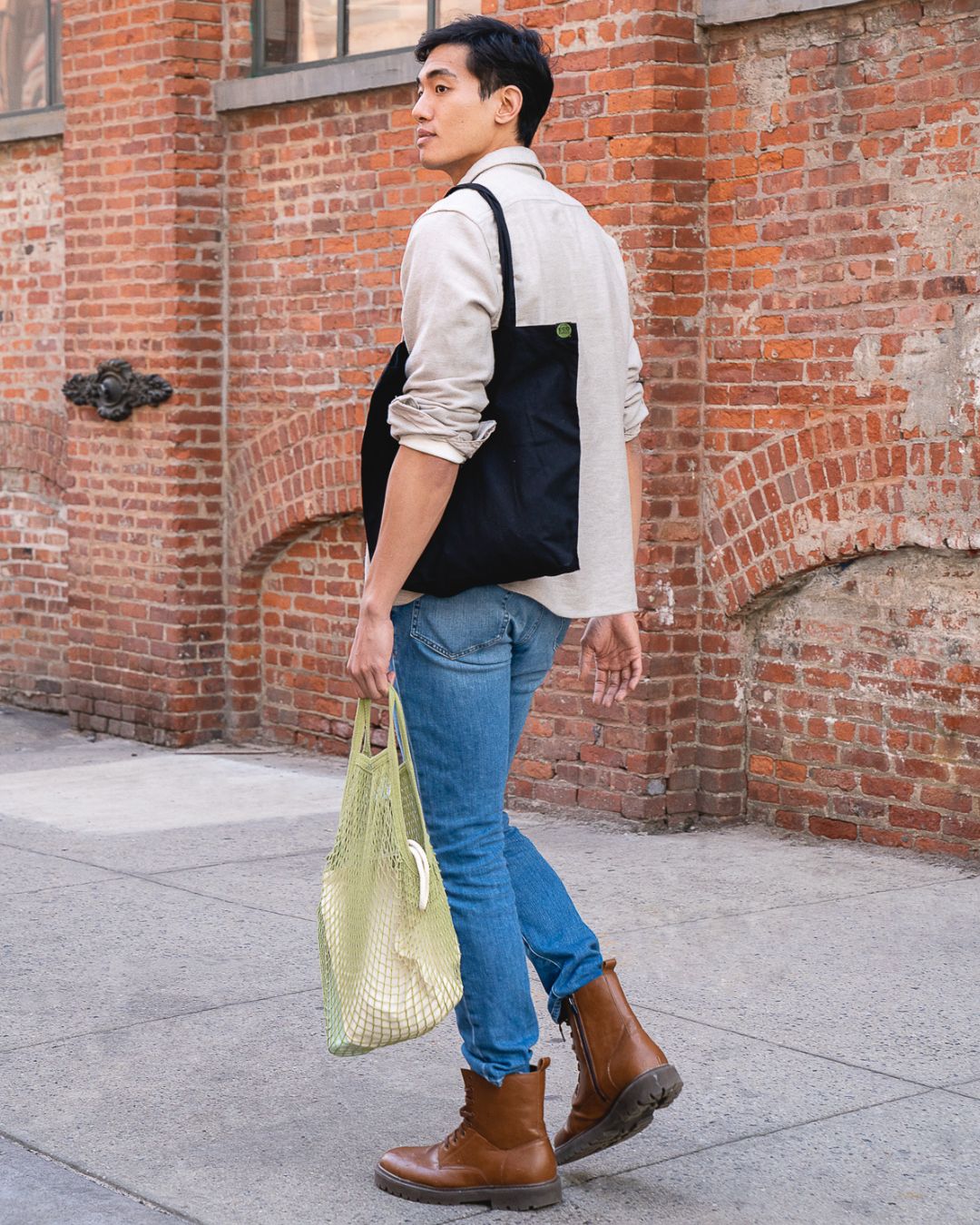 Natural Cotton Tote Handle String Bag - Variety Sets.