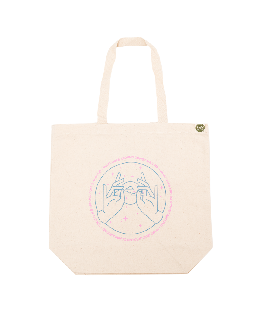 What Goes Around Printed Tote