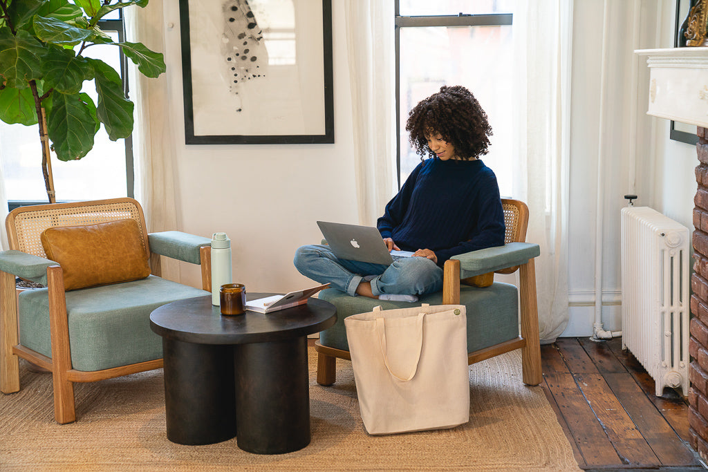 Recycled Canvas  Book Tote.