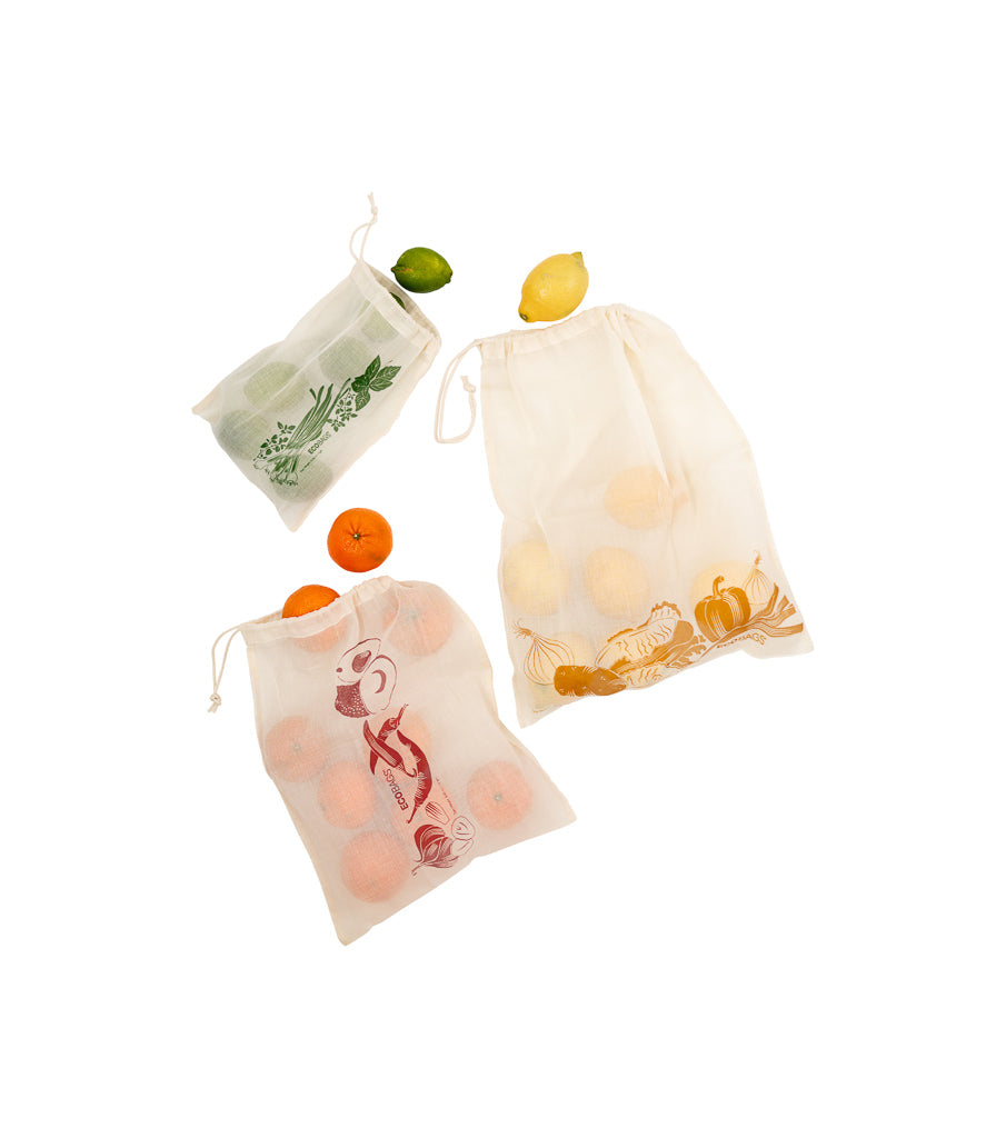 Gauze Produce Bag - 3 Set.