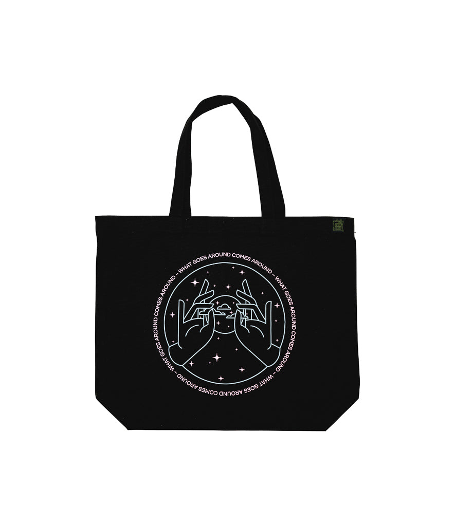 "What Goes Around" Printed Tote