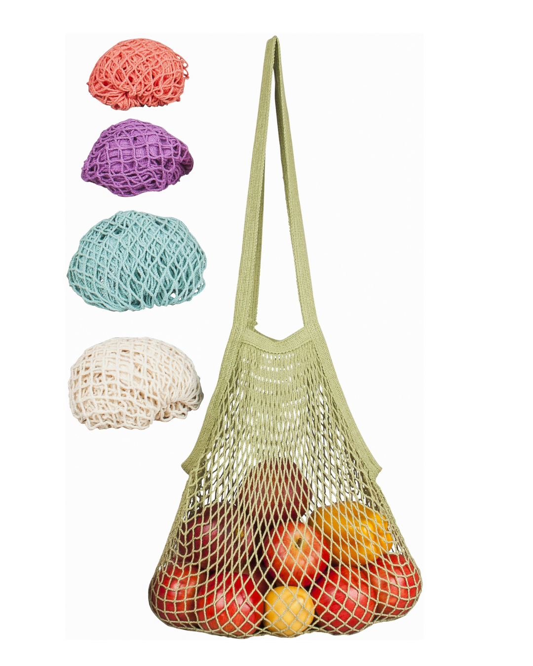 Natural Cotton Long Handle String Bag - Variety Sets.