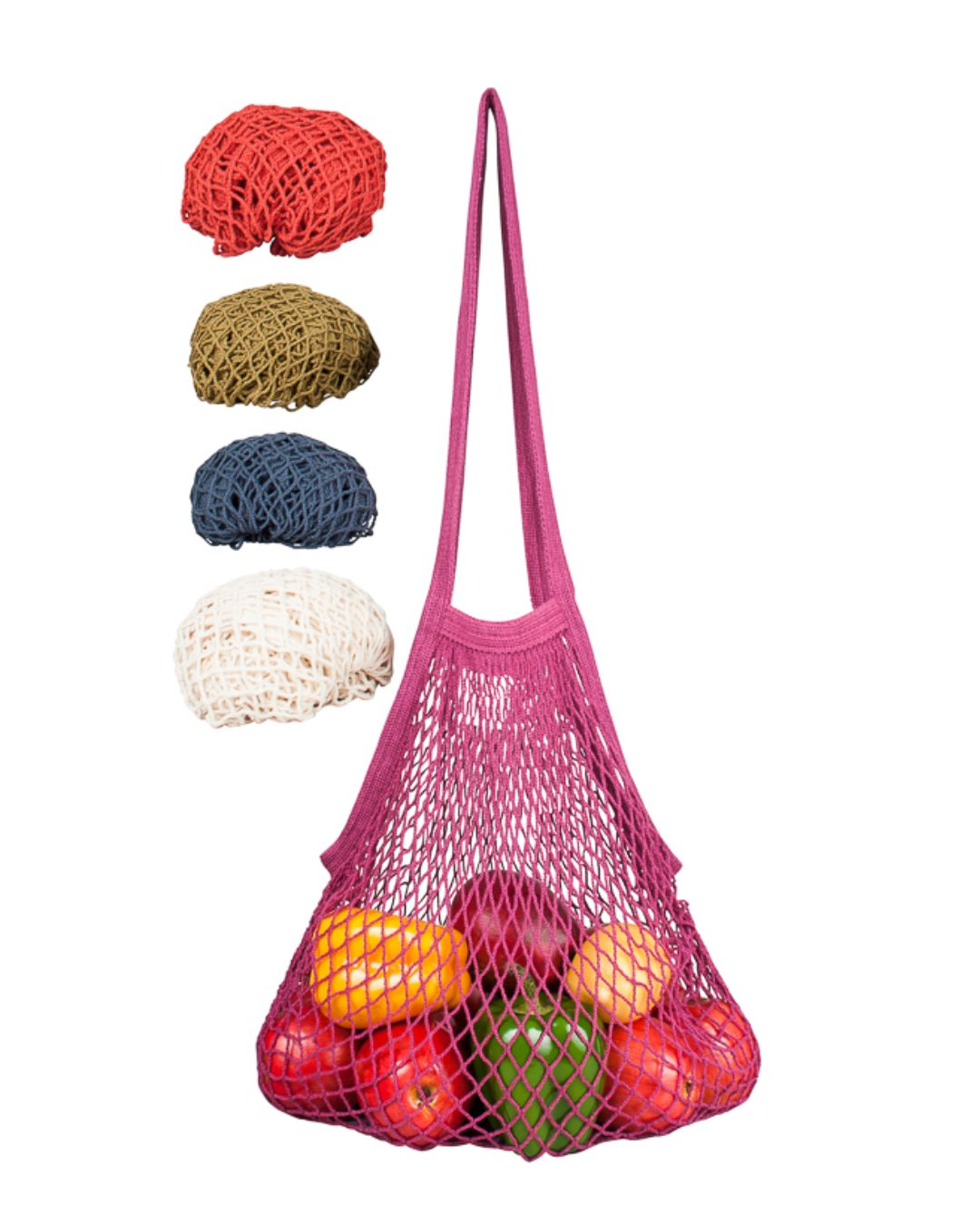 Natural Cotton Long Handle String Bag - Variety Sets.
