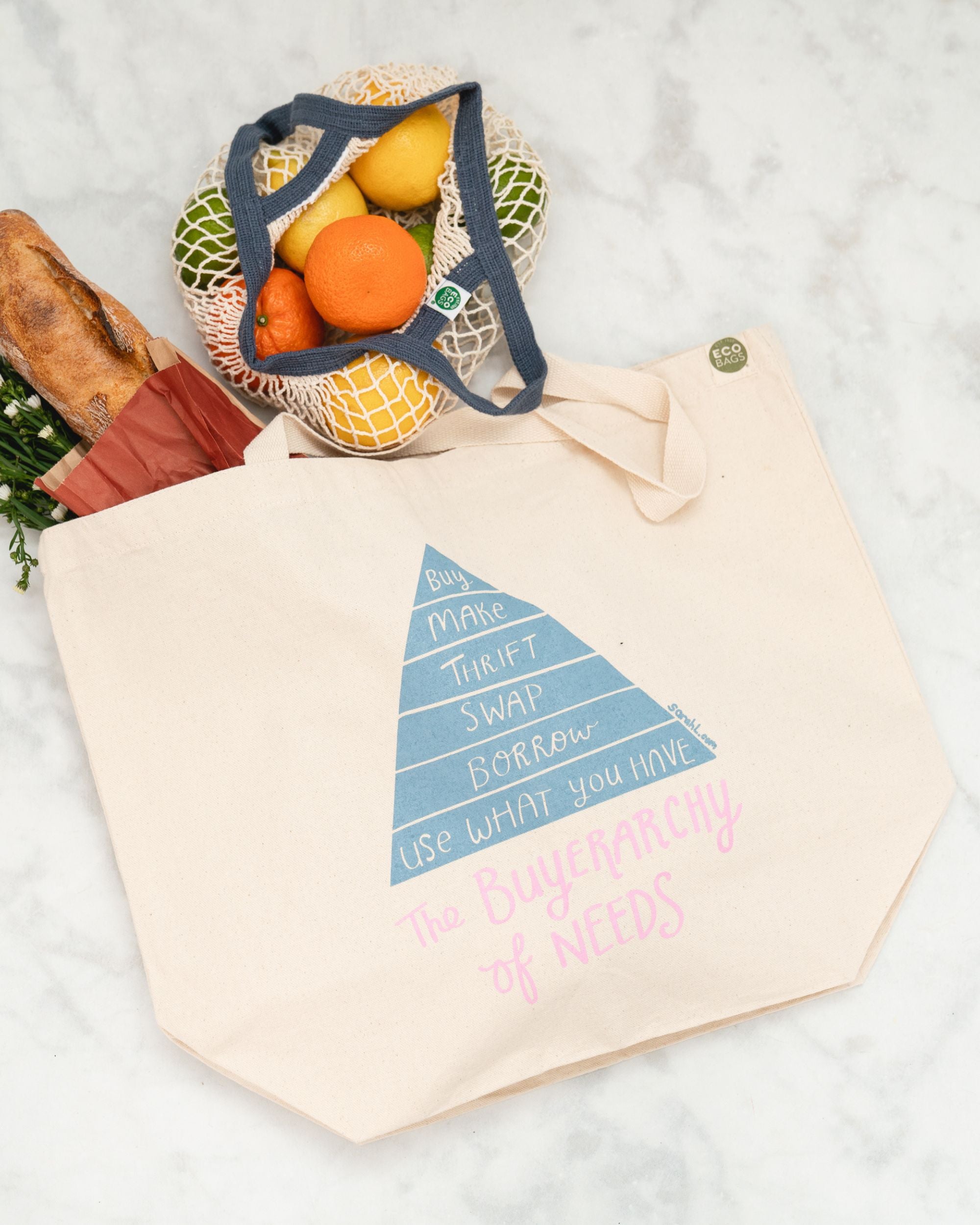 Lazarovic's Buyerarchy Tote - Blue