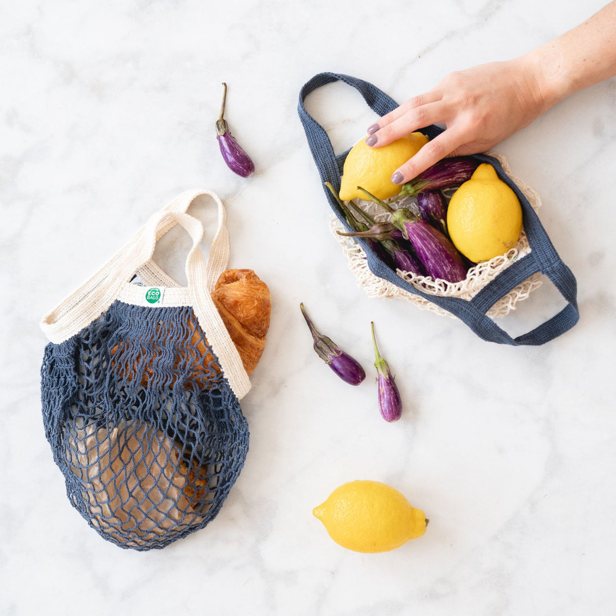 Two String Small Bag Organic Cotton Mini String Bag – ECOBAGS