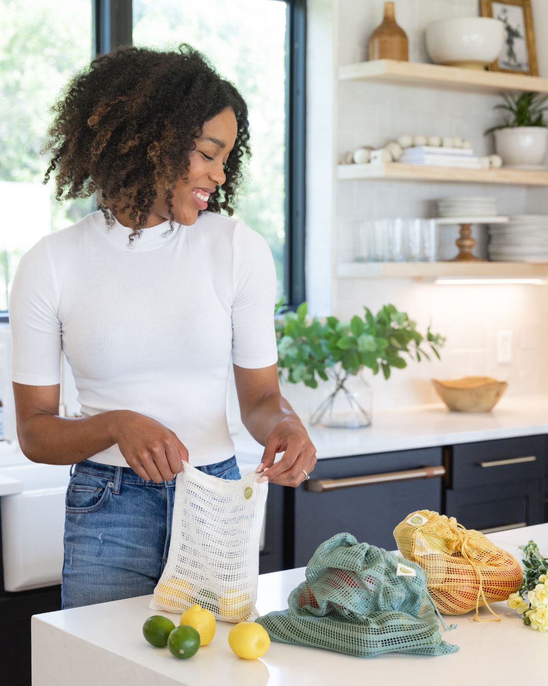 Packaged Cellulose Reusable Produce Bags - 3 Pack.
