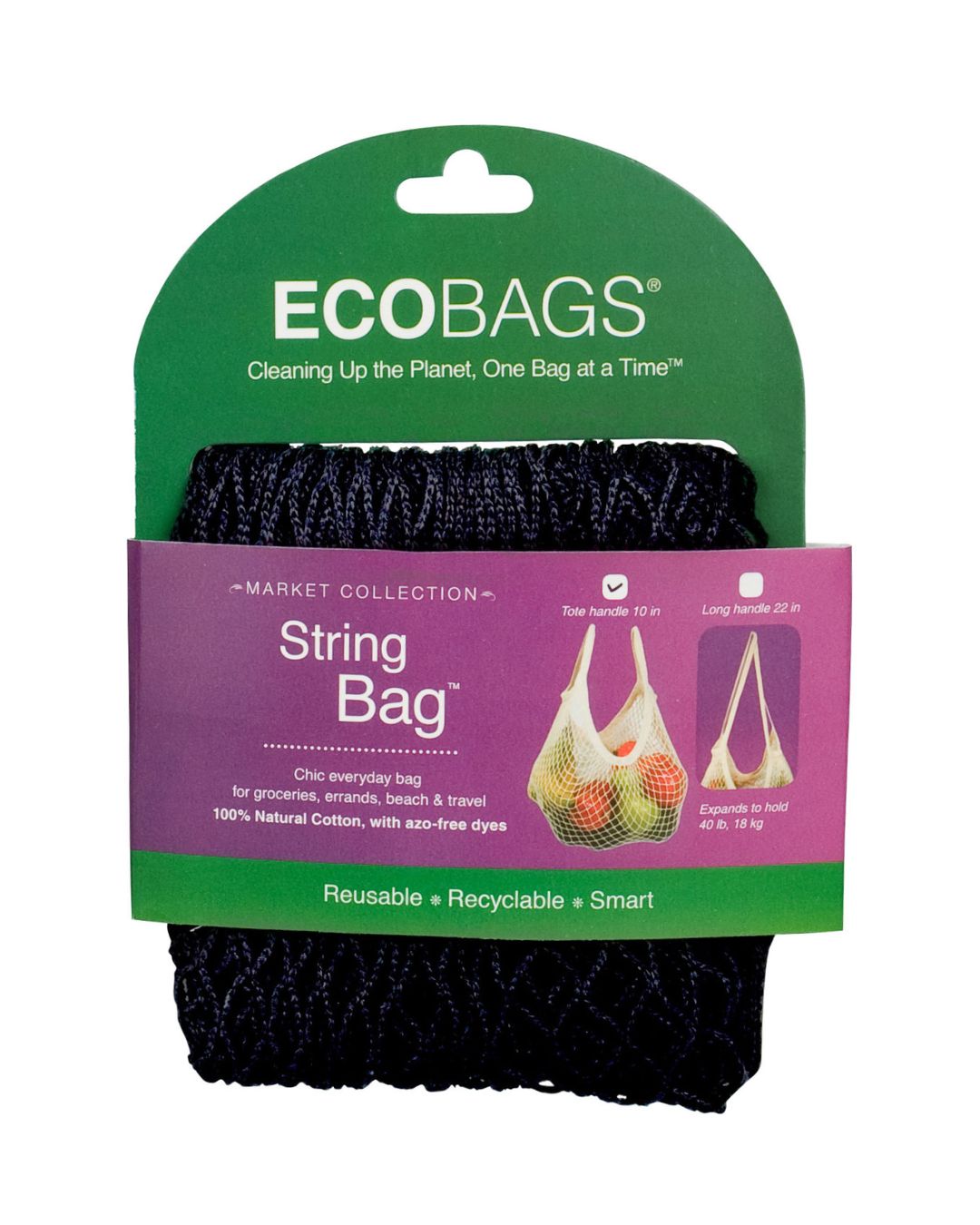 Natural Cotton Tote Handle String Bag - Retired Packaging.
