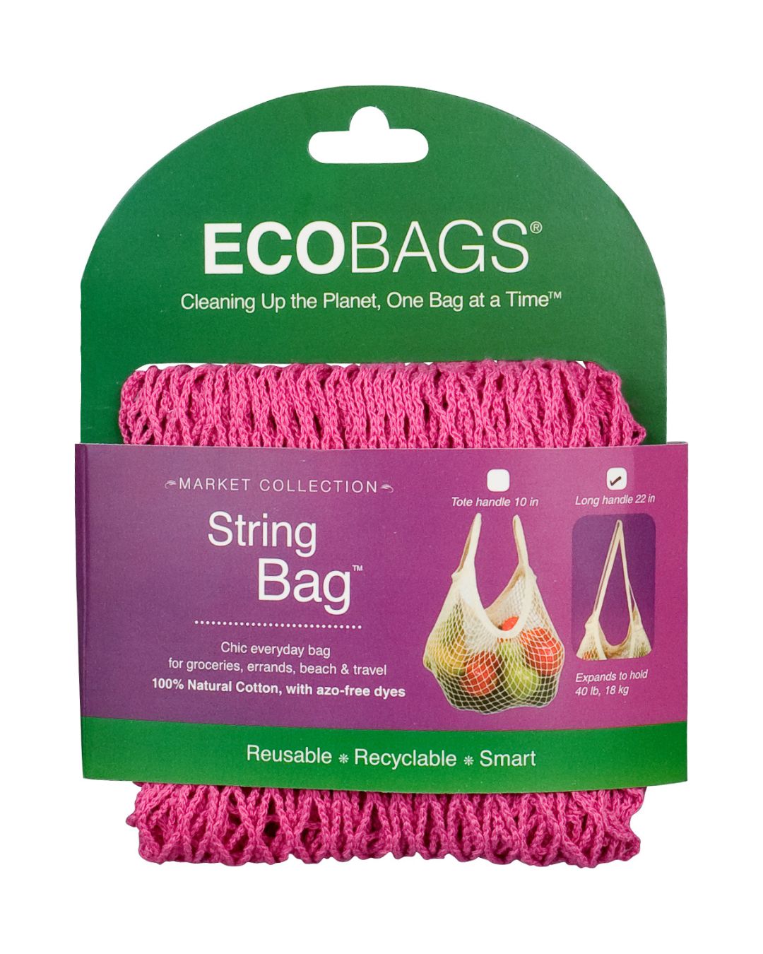 Natural Cotton Long Handle String Bag - Retired Packaging.