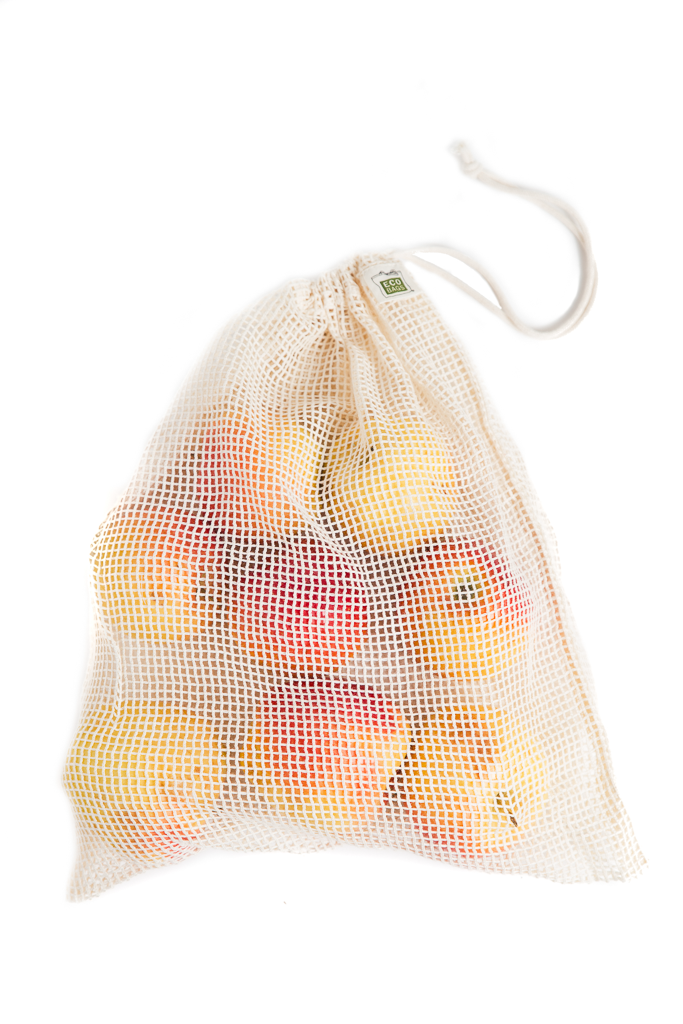 Organic Mesh Drawstring Bag Set Of 3 - Medium